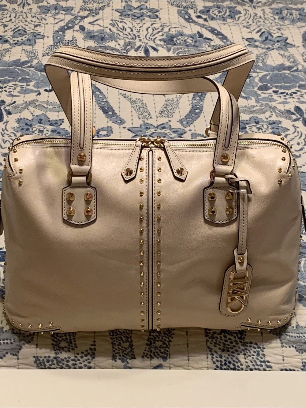 MICHAEL Michael Kors Rare Cream Astor Leather Satchel Handbag